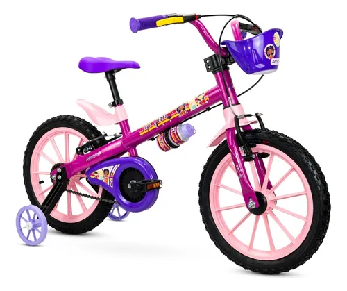 Bicicleta Infantil Nathor Aro 16 Com Rodinhas Top Girls 6