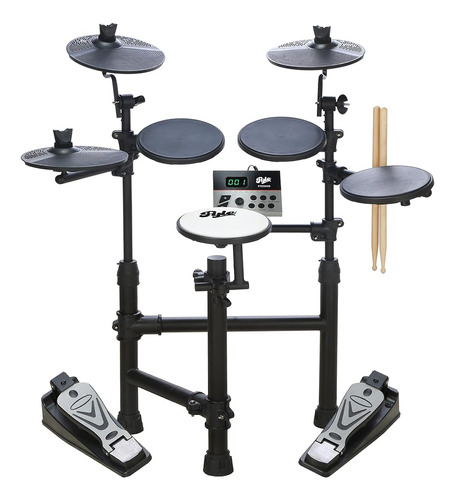 Pyle Electronic Drum Set-portable Potente Kit W Máquina Para