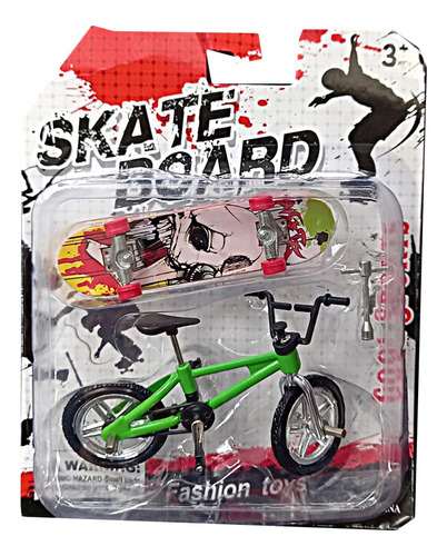 Patineta Dedos + Bicicleta Fingerboard Skateboard 9cm Juguet