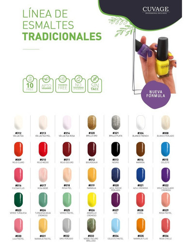 Imagen 2 de 3 de Esmaltes De Uñas Tradicional Sin Tacc Cuvage Pro Keratine Color #075 Azul violaceo francia