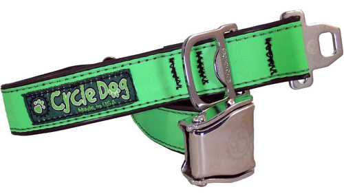 Cycle Dog Green Max Reflective Bottle Opener Collar Con Hebi