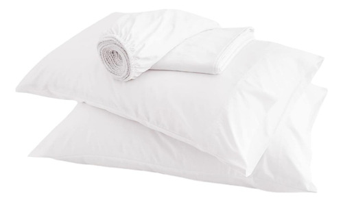 Set De Sábanas De Bambú 100% 1.5 Plz Blanco