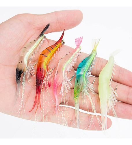 Juego De 10 Señuelos De Pesca De Agua Salada Para Camarones,