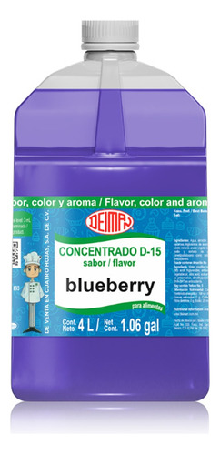 Concentrado Saborizante Sabor Blueberry Deiman 4 L