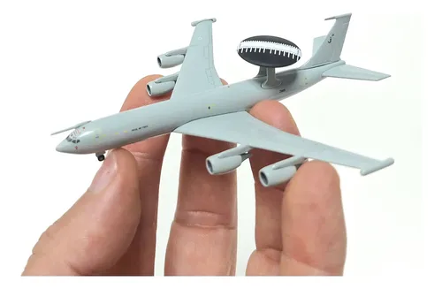 Herpa Maquette d'avion NATO E-3A Sentry - Composant E-3 40ème Anniversaire - LX-N90450, Miniature à l'échelle 1:500, Objet de Collection, modèle sans Support, métal