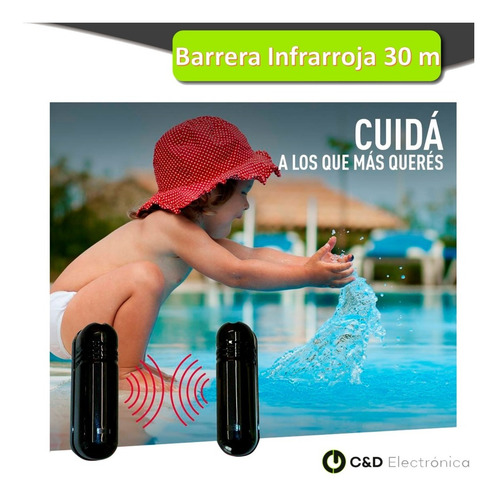 Imagen 2 de 6 de Barrera Infrarroja Exterior Doble Haz Abt- Alcance 30 Metros