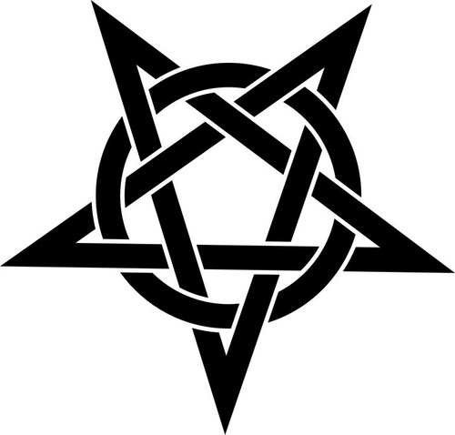 Adesivo Pentagrama Invertido 20 X 20 Cm
