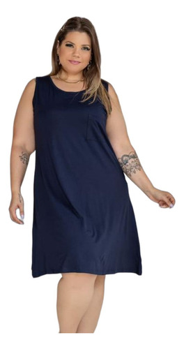 Vestido Trapézio Regata Verão Plus Size