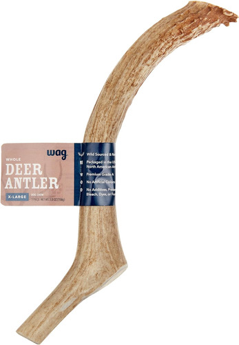 Amazon Brand  Wag Dog Deer Antler Chew, Naturally Shed, Who