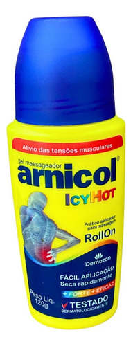 Gel Massageador  Arnicol Icyhot Rollon 120gr Demazon 