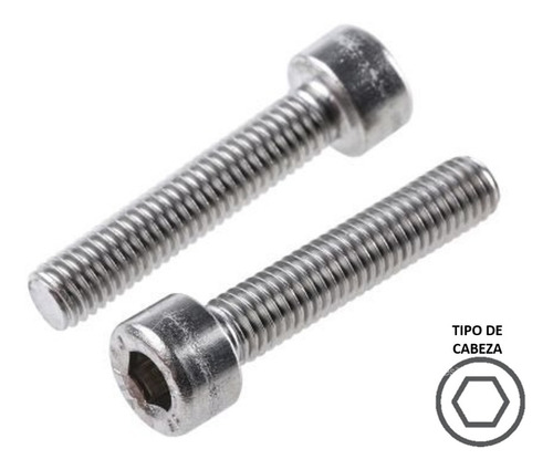 Tornillo Allen Cilindrico Inoxidable M4 X 10mm (50 Pzs)