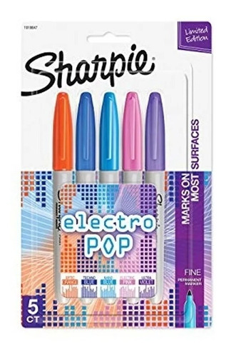 Marcadores Sharpie Electro Pop X 5 Trazo Fino Lb