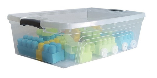 Caja Organizadora Transparente Manija 30 Apilable Baja Bz3