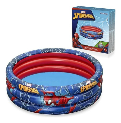 Pileta Inflable Niños 98018 Spiderman Bestway 200 L 122x30cm