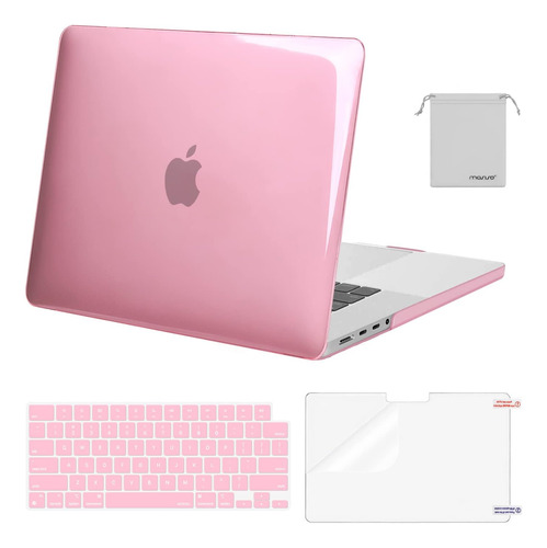 Funda Rígida Mosiso Para Macbook Pro 16  2485 Crystal Pink