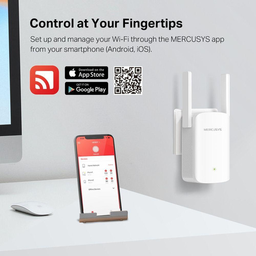 Repetidor De Sinal Mercusys Wi-fi 6 Dual Band Ax1500 - Me60x