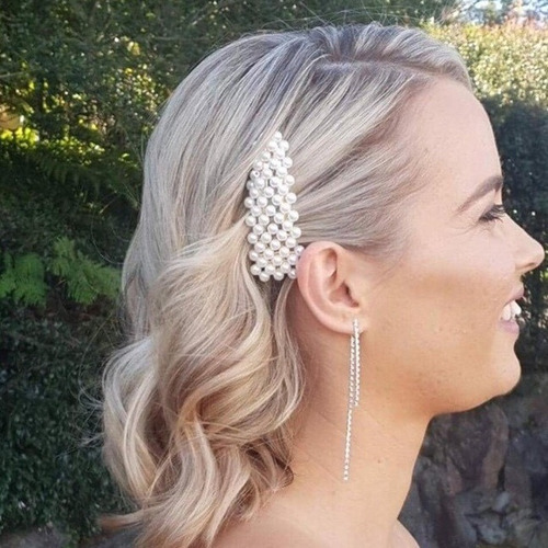Imagen 6 de 9 de Gancho Perlas Hair Clip P/ El Cabello Niñas Mujer