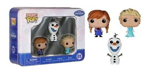 Pocket Pop! Anna, Olaf, Elsa Funko (Usado)