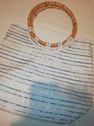 Lote Dos Bolsos Con Manija De Mimbre
