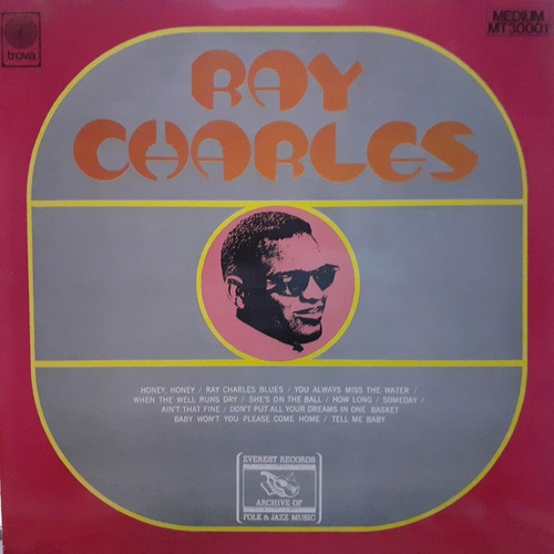 Ray Charles Sello Trova Tapa Y Vinilo 10 Jazz Blues Gospel