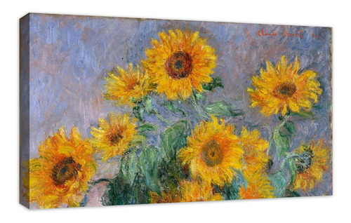 Cuadro Canvas Decorativos,  Ramo De Girasoles Claude Monet