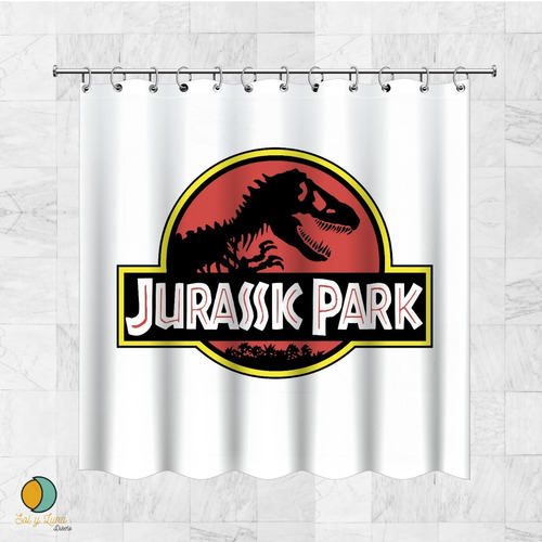 Cortina De Baño. Jurassic Park. Dinosaurios. Película. Cine.