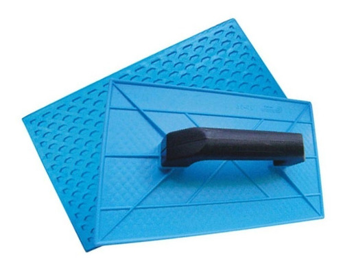 Desempenadeira Plástica Corrugada Azul 12x22cm Beltools