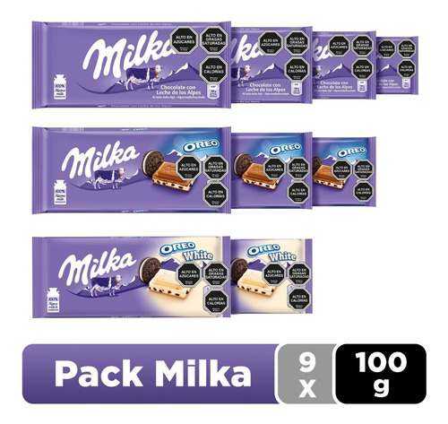 Imagen 2 de 3 de Pack Chocolate Milka® Variedades Día De La Madre 9 Un