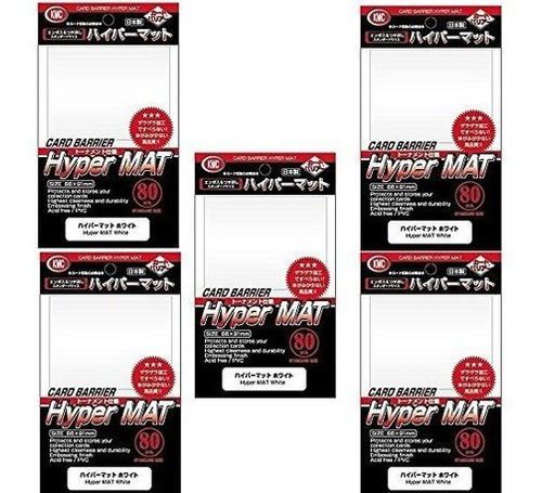 Kmc Hyper Matte Sleeves Blanco  5 Sets (5 Paquetes / Total