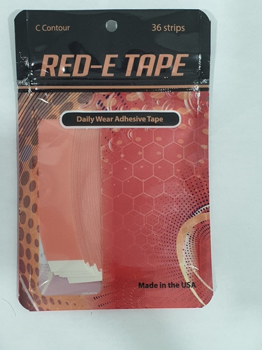 Imagen 3 de 3 de Cintas Rojas Semicurvas Para Protesis Capilares (promocion)