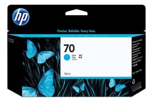 Cartucho Hp Designjet 70 C9452a Color Cyan 130ml 1 Pieza