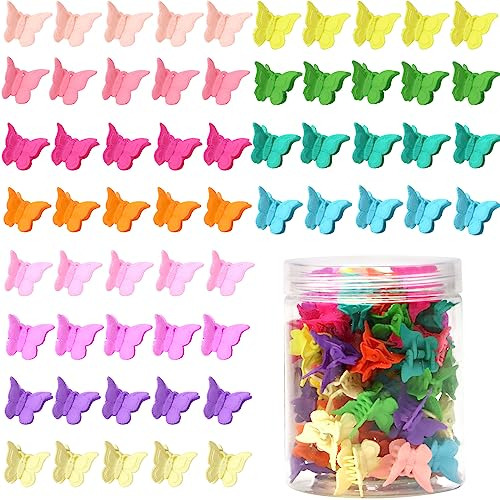 Yission 60pcs Mini Mariposa De Pelo Clips Para Niñas Kzr7m