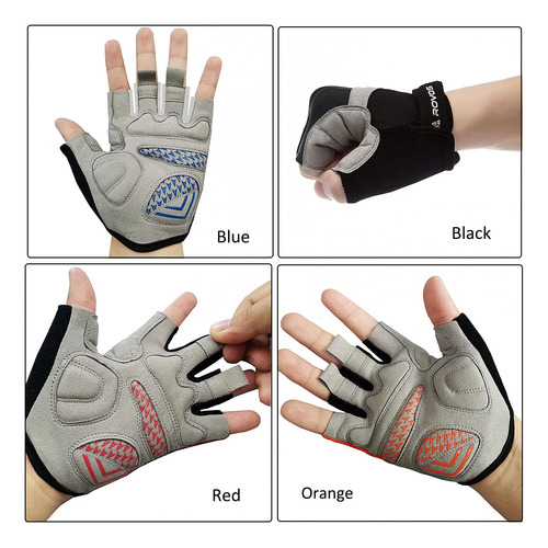 Guantes Medio Dedo Bicicleta 0.197 In Transpirables Unisex C