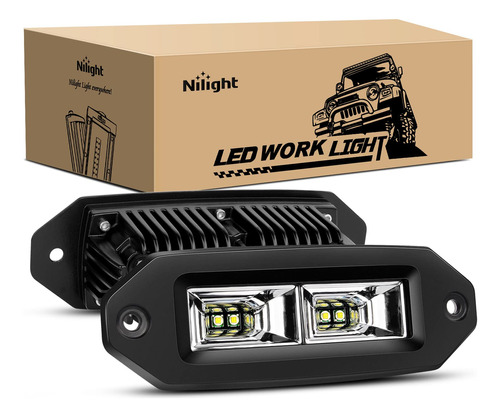 Nilight 2 Modulo Led Montaje Empotrado 40 W Barra Luz Para