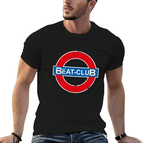 Beat Club Playera Vintage Archivo Azul Playera Gráfica De