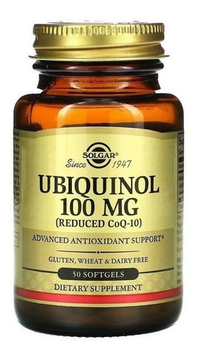 Solgar | Ubiquinol (reduced Coq10) | 100mg | 50 Softgels