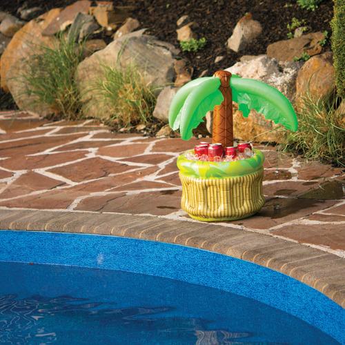 2pz Hielera Inflable Para Albercas Playa Flotadora Fiestas Verde