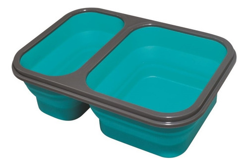Pote Dobrável C/ Divisória E Talher Em Silicone - Dr030