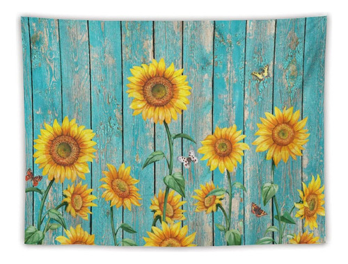 Eeiveun Tapiz Rustico Mariposa Girasol Para Colgar Pared 80