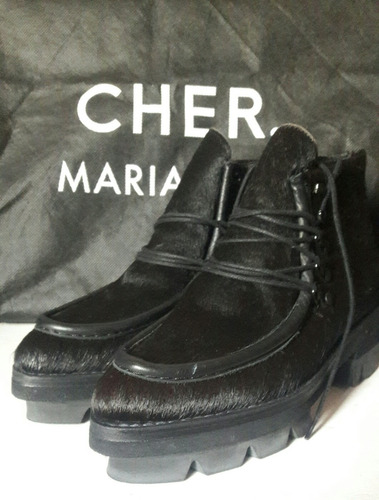 Maria Cher Off/bota Cuero C/pelo#36/sarkany/mishka/prune/...