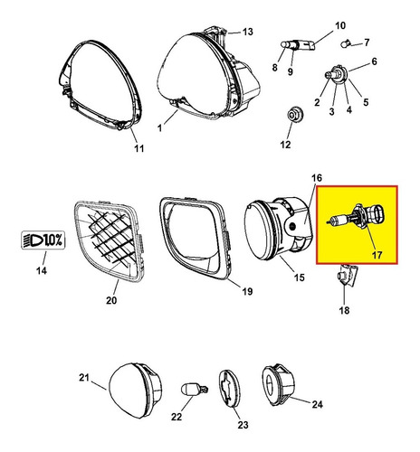 Imagen 7 de 9 de Ampolleta Neblinero H10 Original Jeep Compass 2007-2009