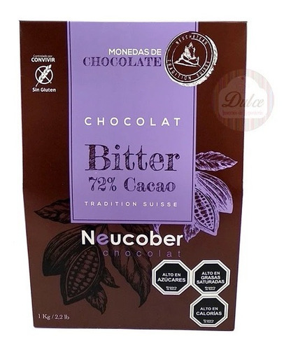 Chocolate Bitter Neucober 72% Cacao Sin Gluten