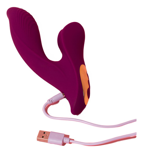 Sugador E Vibrador Estimulador Clitóris Rabbit Queen Cor Violeta