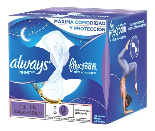 Toalla Femenina Always Infinity Flexfoam 16 Unidades