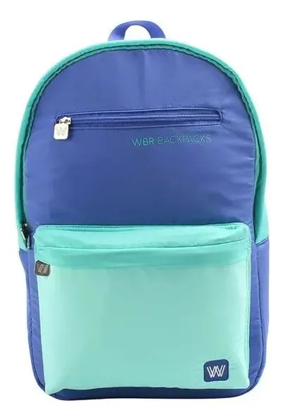 Mochila Escolar Espalda Palermo 17' Wbr Wabro Color Violeta Aqua