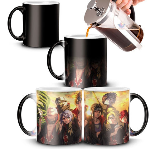 Taza Mágica Akatsuki Naruto Itachi Sasuke Obito Personajes