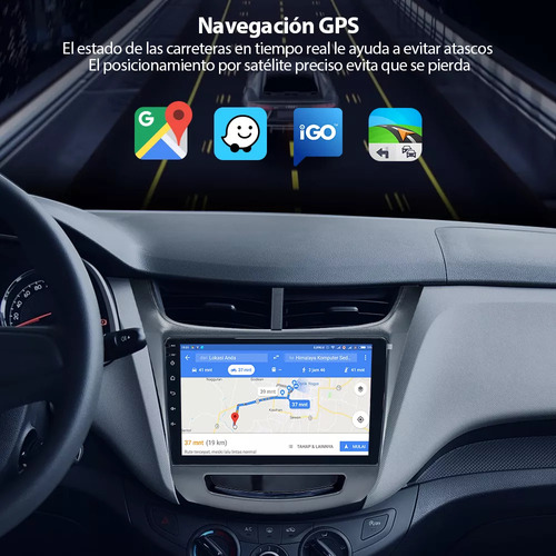 Gearelec Auto Estéreo Pantalla Carplay Android Auto 2+32g Carplay 9 Pulgadas Wifi Gps Fm Para Chevrolet Aveo 2015-2018 Con Cámara Arnés Rca Usb Admite Subwoofer Y Amplificador
