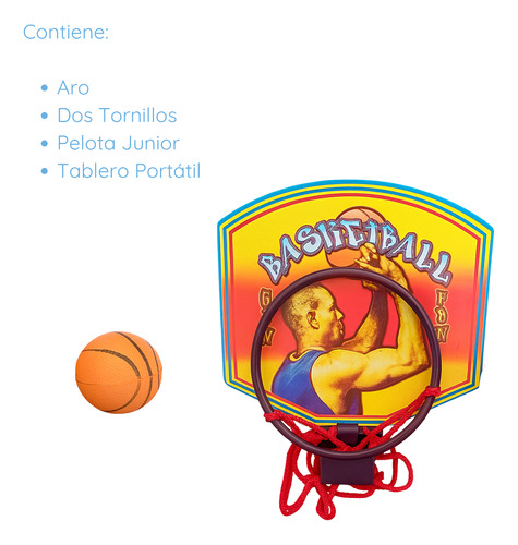Juego Infantil Mini Aro De Basket Set Tablero Pelota Duravit