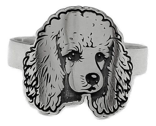 Anillo Perro Caniche Plata 925 Plata 925 C - Grande Plata 925