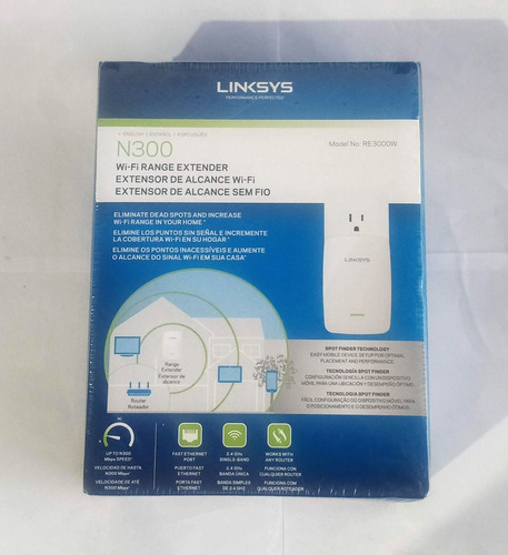 Extensor De Rango Inalambrico Linksys N300 Alta Potencia Color Blanco